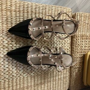 Mix No. 6 Black and Tan Strappy Heels - Never Worn